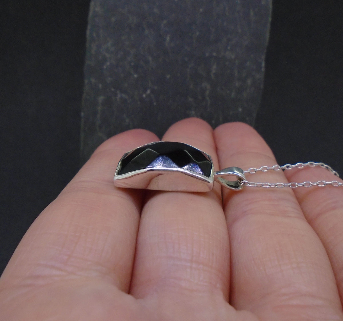 Whitby Jet Sterling Silver Pendant