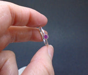 Pink Sapphire Sterling Silver Ring