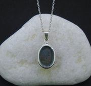 Simple Labradorite Sterling Silver Pendant