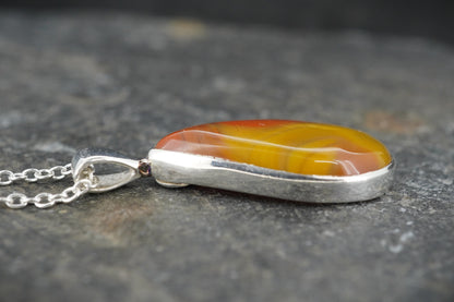 Burn Anne Agate Sterling Silver Pendant