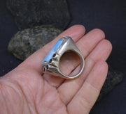 'Siren Song' Larimar Sterling Silver Statement Ring