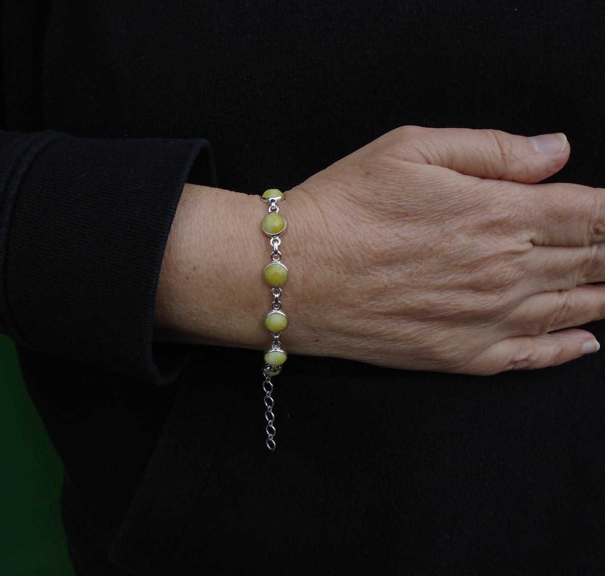 Highland Marble Sterling Silver Adjustable Bracelet