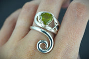 Peridot Sterling Silver Wrap Ring