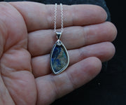 Rare Cornish Azurite Sterling Silver Pendant