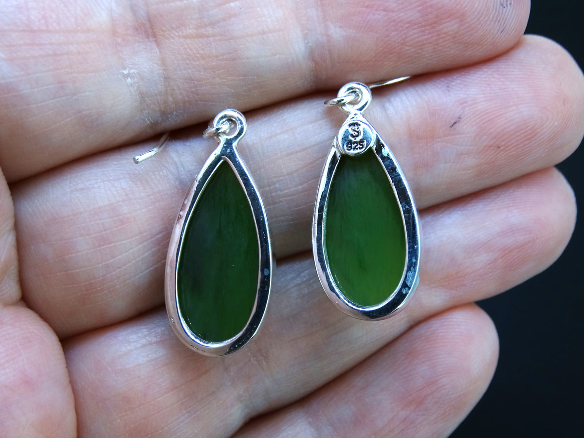 Canadian Jade Sterling Silver Earrings