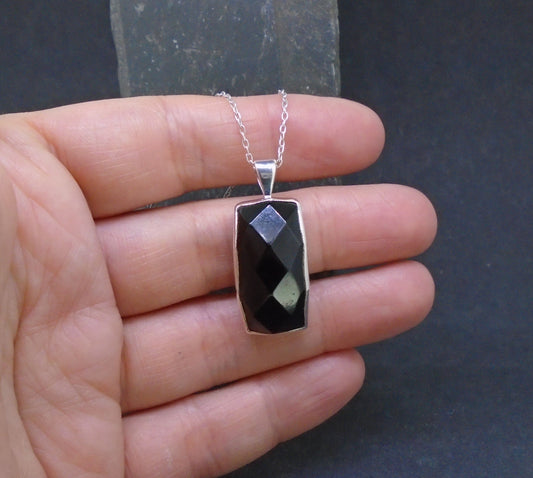 Whitby Jet Sterling Silver Pendant