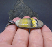 Bumblebee Jasper Sterling Silver Pendant