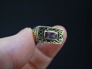 Scottish Ardownie Amethyst with Scottish Gold and Sterling Silver Ring