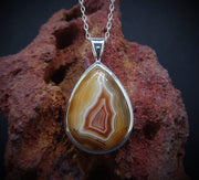 Botswana Agate Sterling Silver Pendant