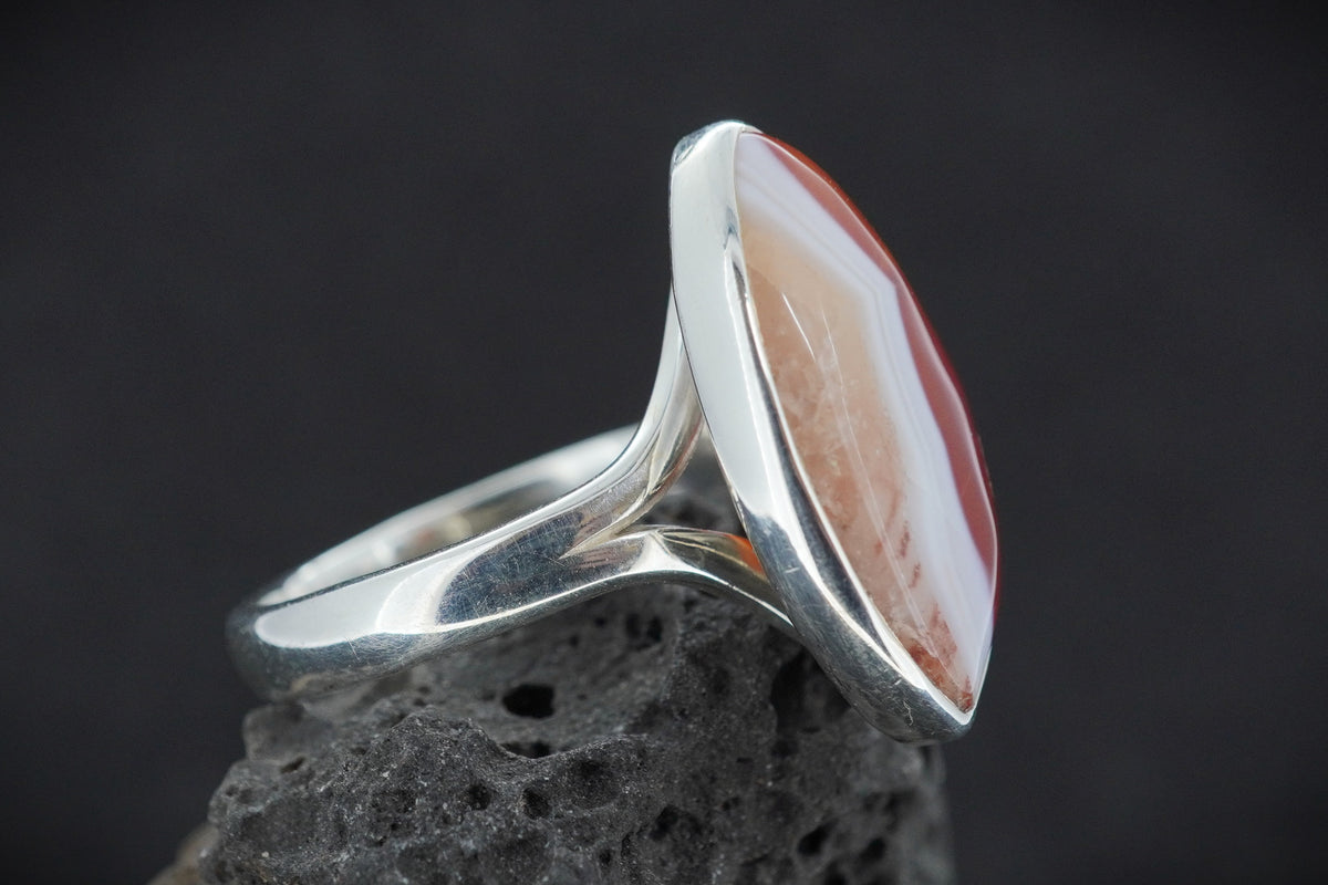 Burn Anne Agate Sterling Silver Ring