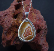 Botswana Agate Sterling Silver Pendant