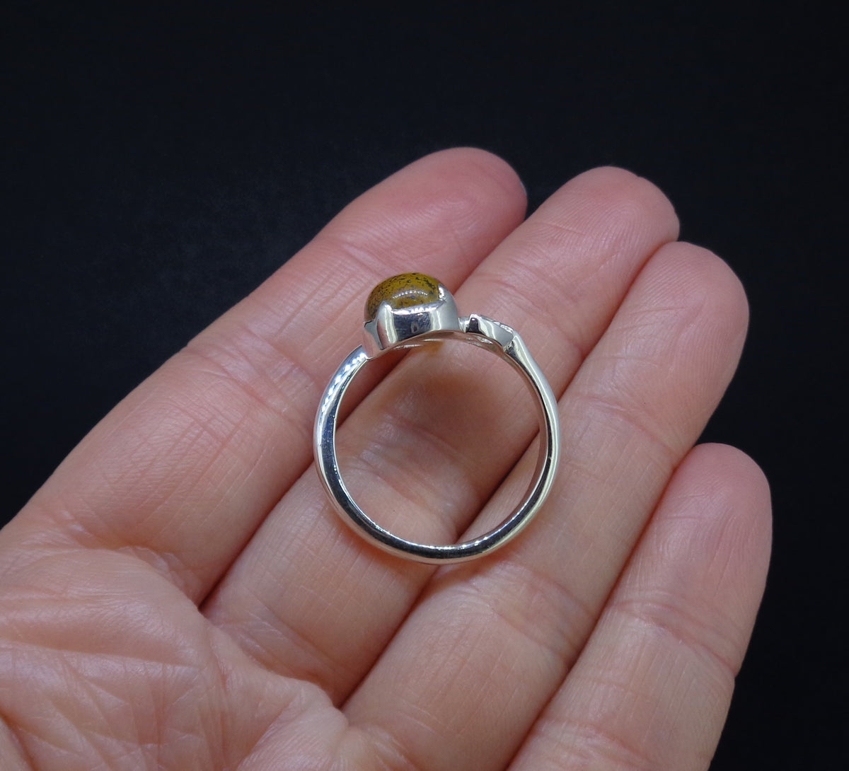Campsie Fells Jasper Sterling Silver Celtic Ring