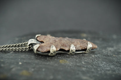 Neolithic Arrowhead Hammered Sterling Silver Pendant