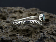 Blue Topaz Sterling Silver Serpent Ring