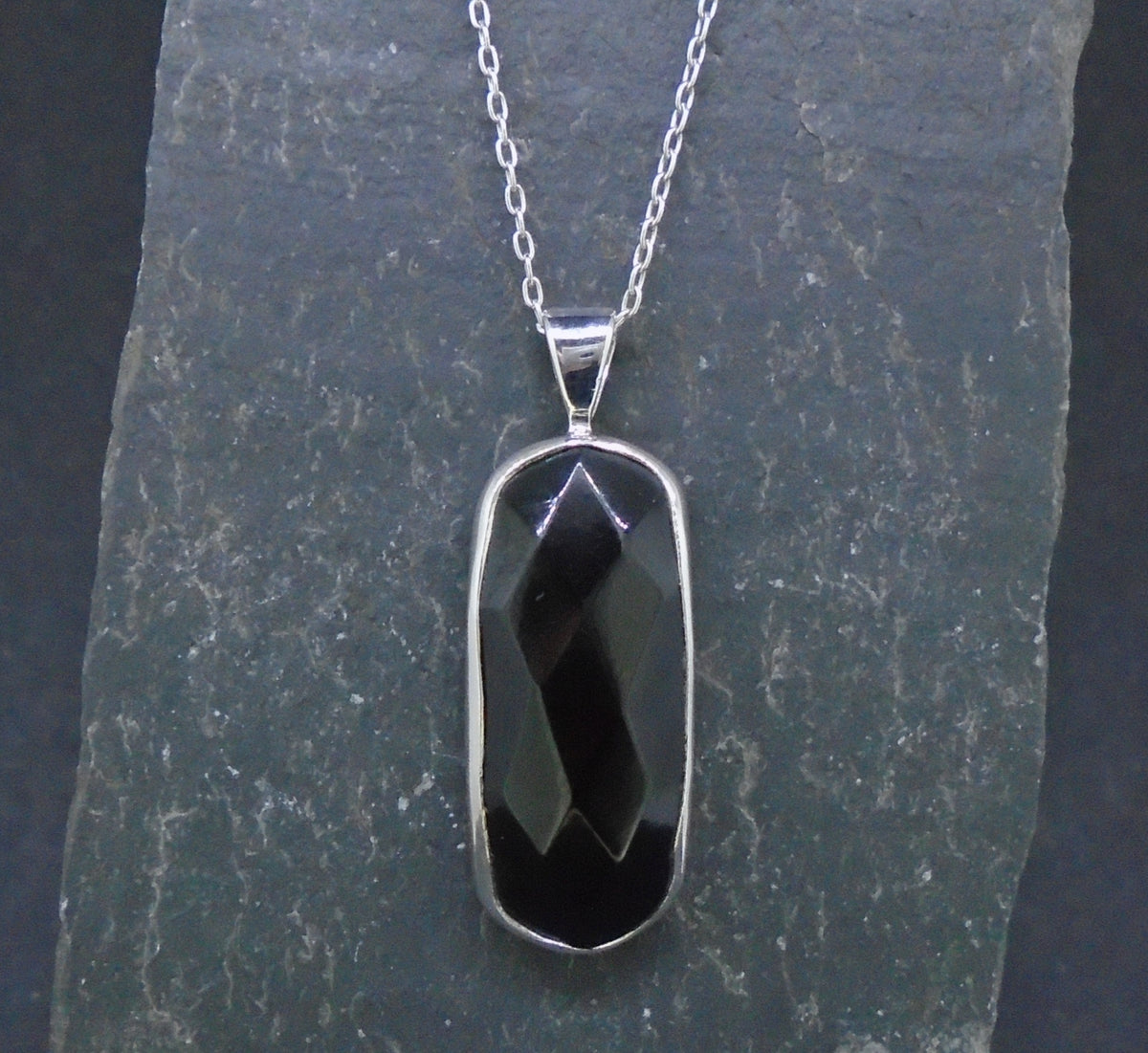 Whitby Jet Sterling Silver Pendant