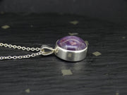 Natural Purple Star Ruby Sterling Silver Pendant