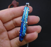 Aura Kyanite Sterling Silver Pendant