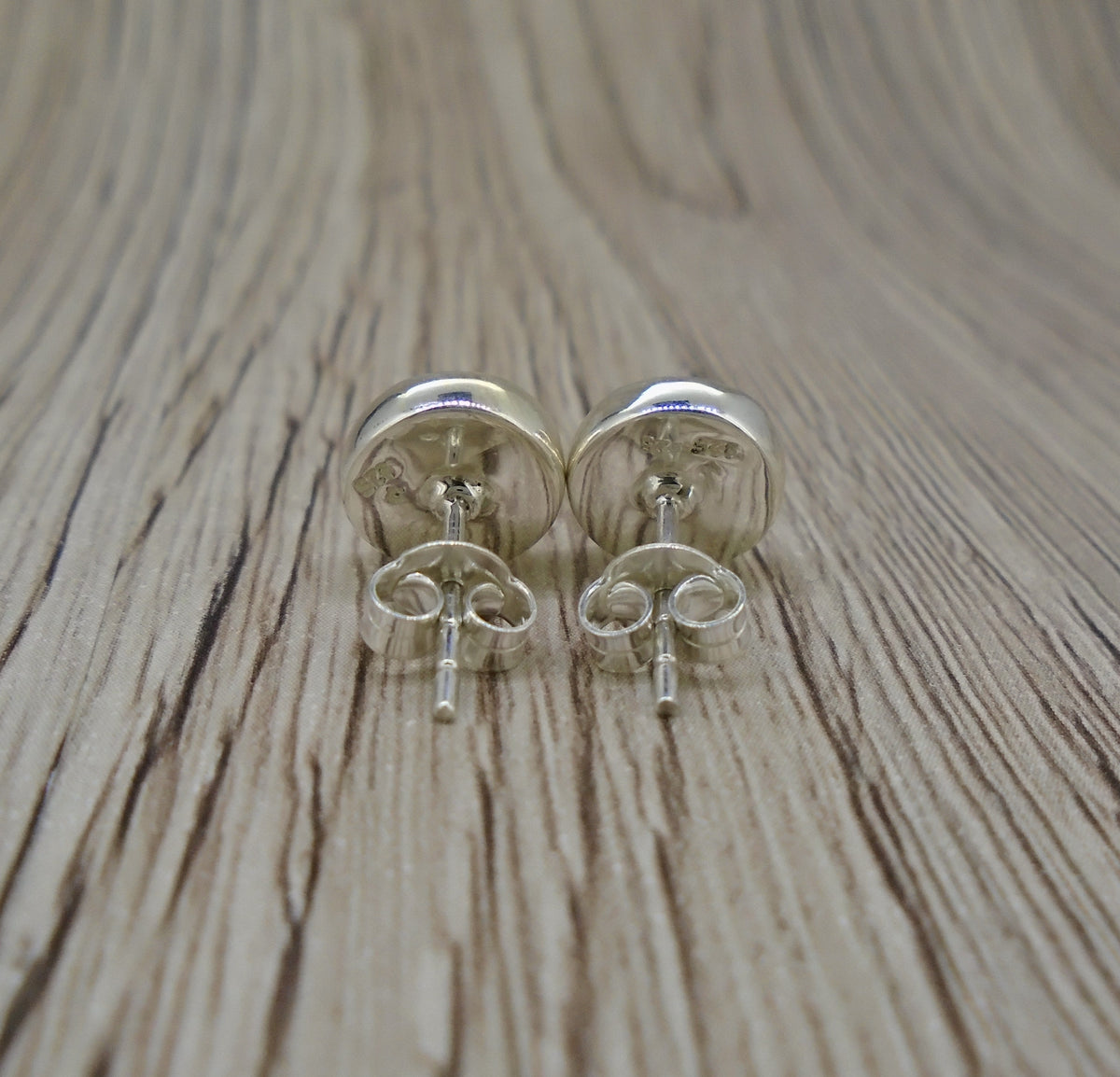 Old Willow 'Diamond' Sterling Silver Stud Earrings (8mm)