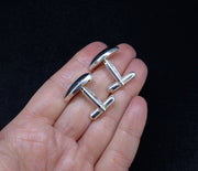 Edinburgh Castle Rock Sterling Silver Cufflinks