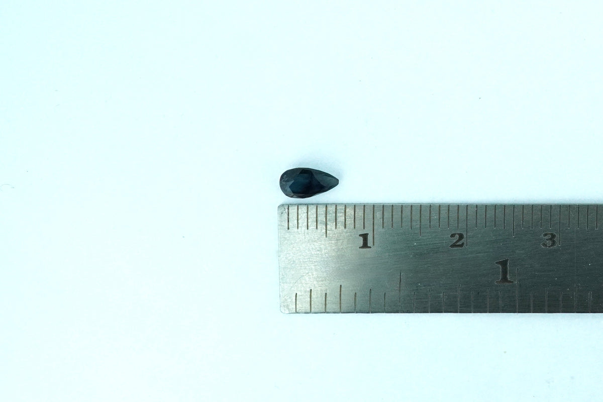 Drop Cut Deep Blue Rare Scottish Sapphire Gemstone