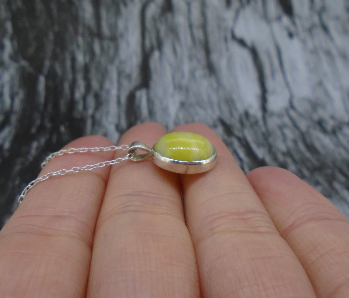 Petite Highland Marble Sterling Silver Pendant