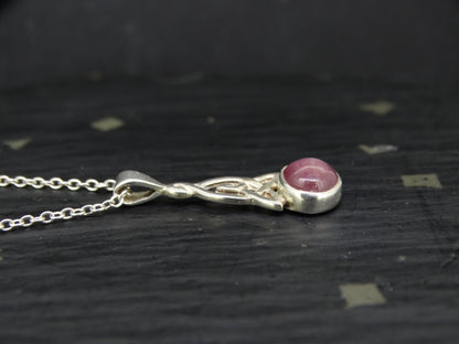 Pink Star Ruby Sterling Silver Petite Pendant
