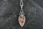 Scottish Isla Rose Drop Cut Sterling Silver Pendant