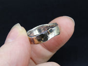 Dark Blue Scottish Sapphire with Scottish Gold Highlights