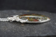 Scottish Lewisian & Pyrope Garnet Sterling Silver Pendant