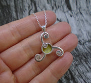 Highland Marble Pictish Wheel Sterling Silver Pendant