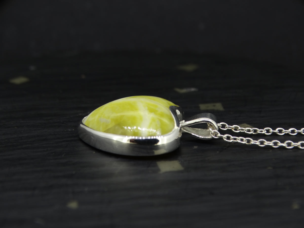 Highland Marble Sterling Silver Heart Pendant