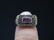 Scottish Ardownie Amethyst with Scottish Gold and Sterling Silver Ring