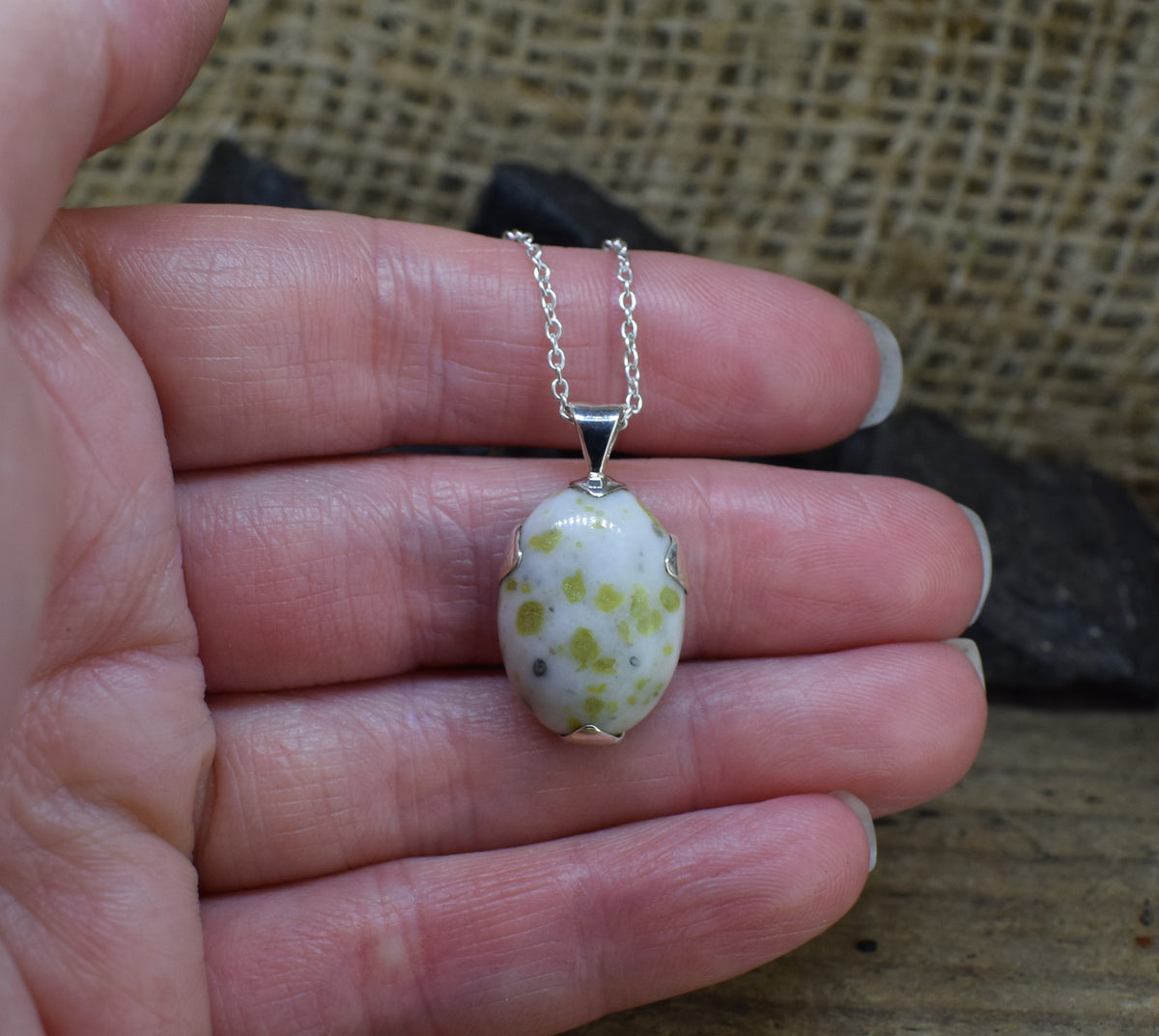 Iona Marble 'Secret Cross' Sterling Silver Pendant