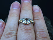 Perthshire Smoky Quartz and  Scottish Gold Ivy Design Ring