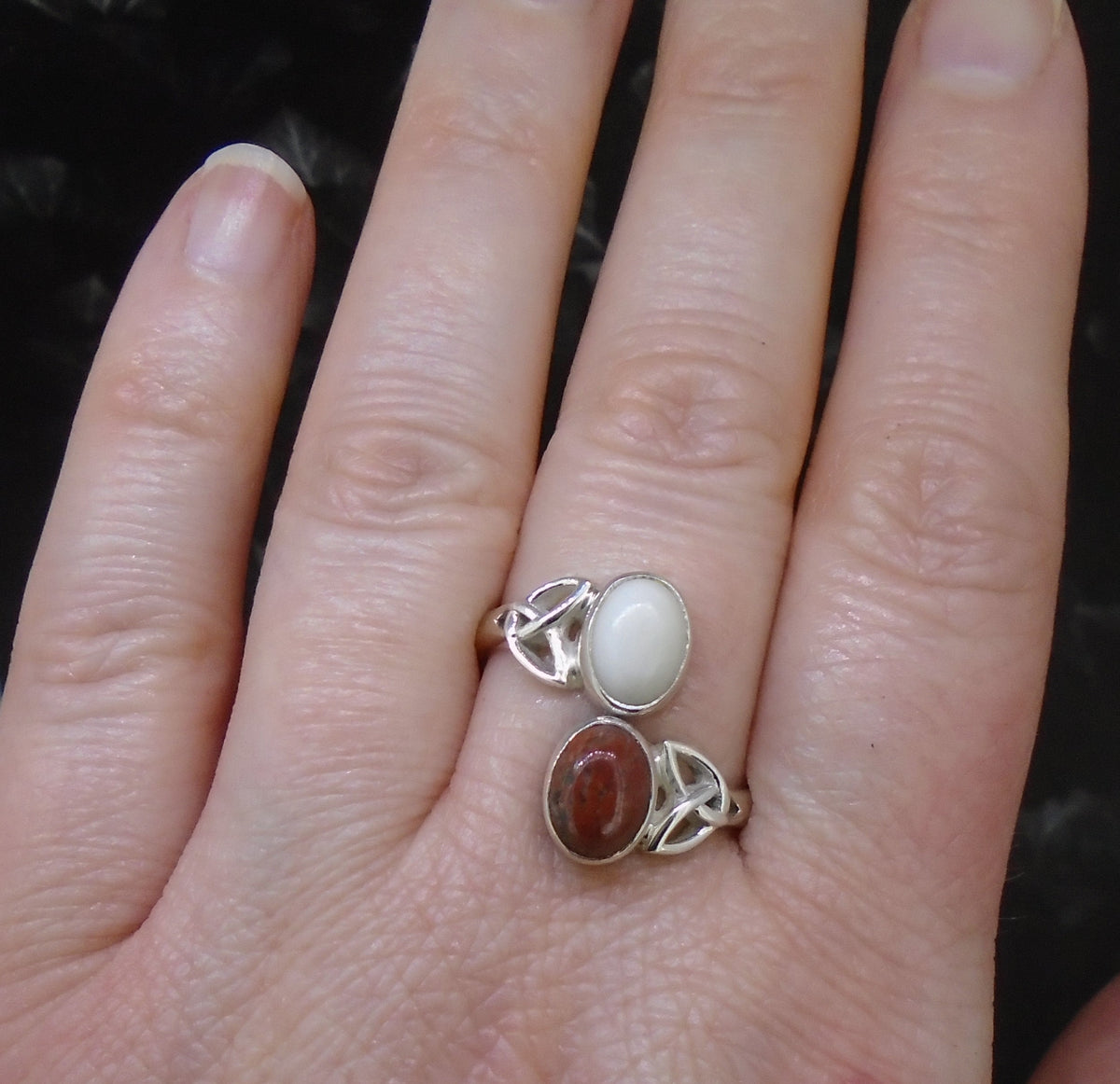 Lewisian and Iona Twin Celtic Knot Sterling Silver Ring