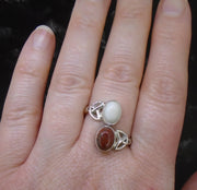 Lewisian and Iona Twin Celtic Knot Sterling Silver Ring