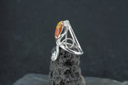 Burn Anne Agate & Sapphire Sterling Silver Ring