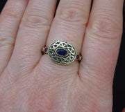 'Sæla' Scottish Sapphire, Garnet & Diamond Scottish Gold Sterling Silver Ring