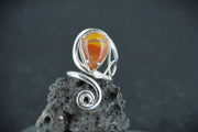 Burn Anne Agate & Sapphire Sterling Silver Ring