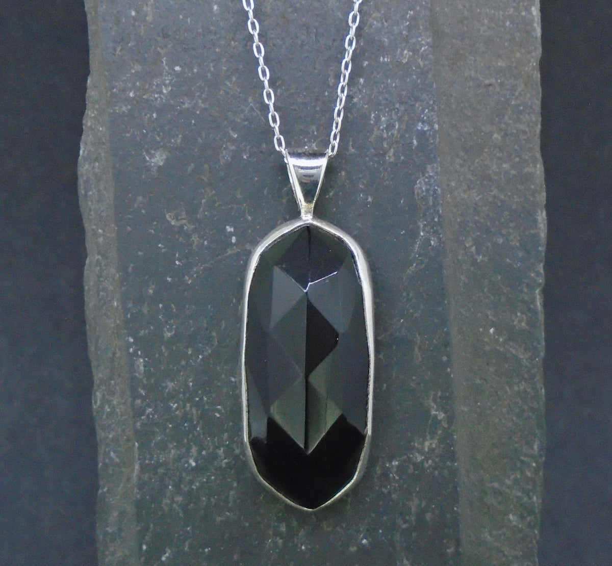 Whitby Jet Sterling Silver Pendant