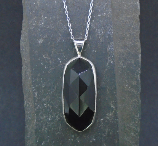 Whitby Jet Sterling Silver Pendant
