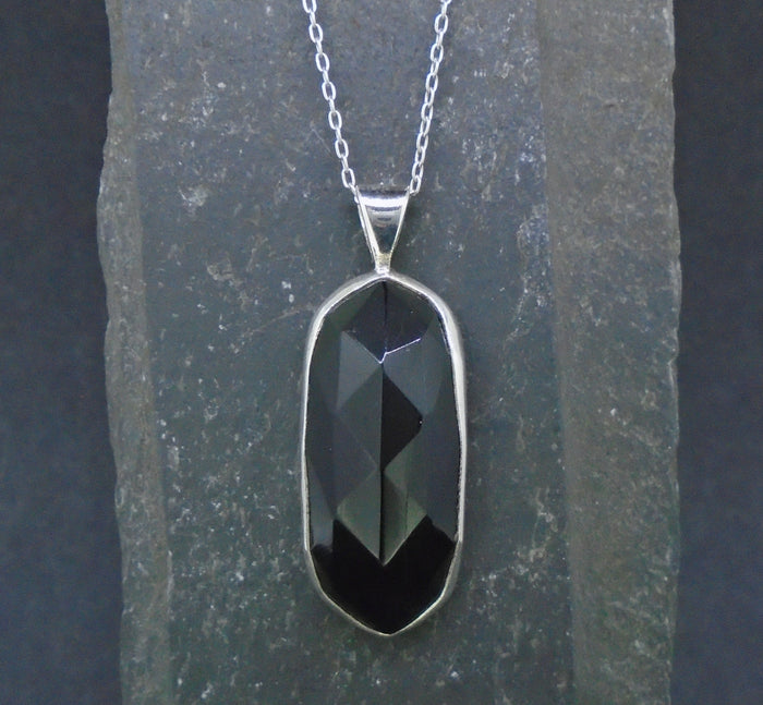 Whitby Jet Sterling Silver Pendant