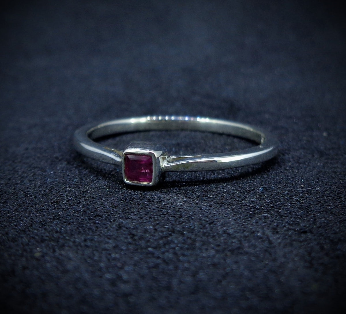 Pink Sapphire Sterling Silver Ring