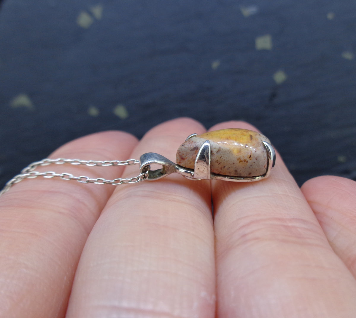 Mexican Opal Sterling Silver Pendant