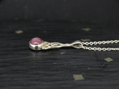 Pink Star Ruby Sterling Silver Petite Pendant