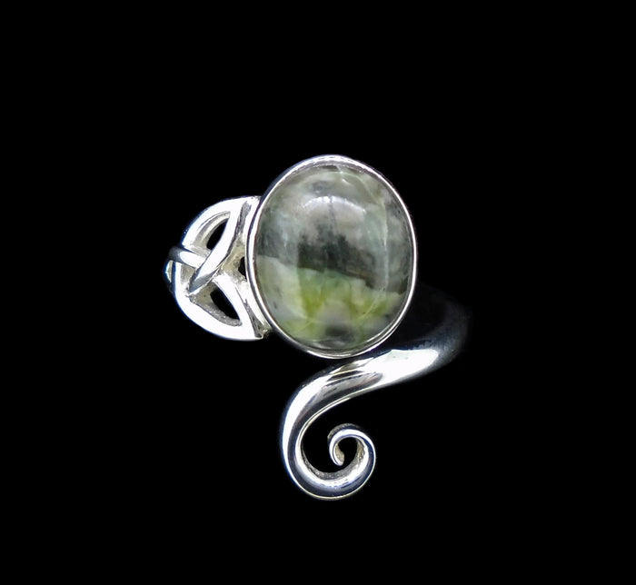 Skye Marble Celtic Sterling Silver Ring
