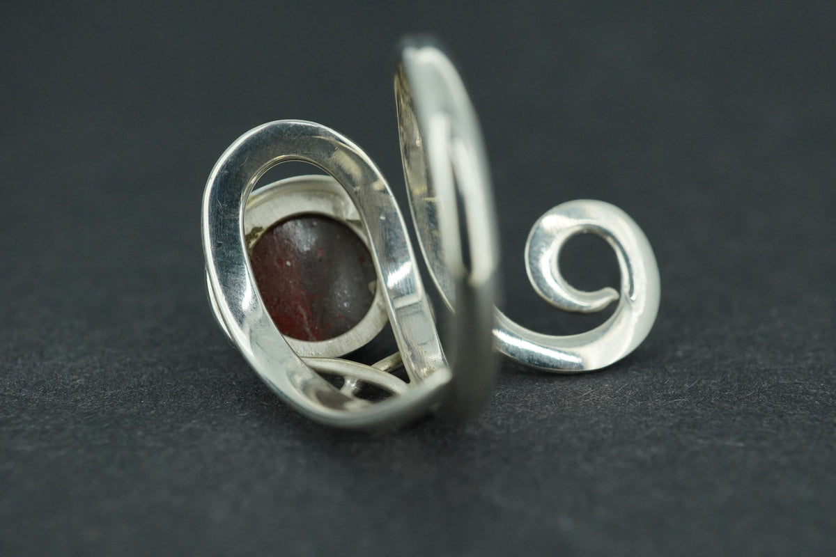 Arthur's Seat Jasper Sterling Silver Spiral Ring