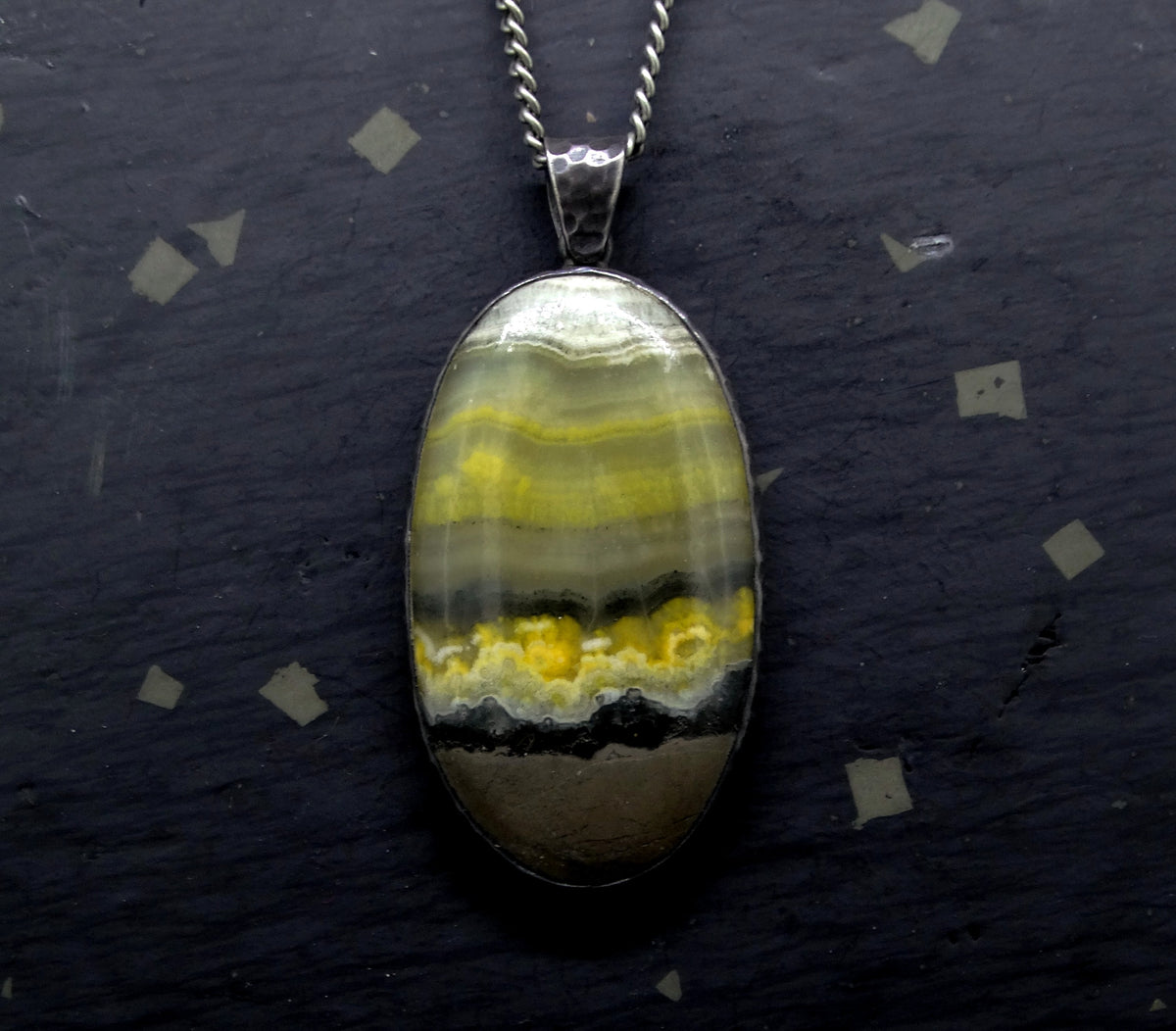 Bumblebee Jasper Sterling Silver Pendant
