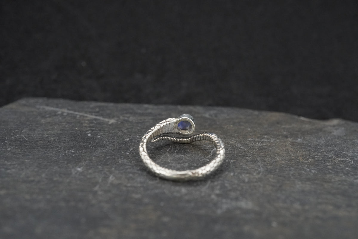 Labradorite Sterling Silver Serpent Ring