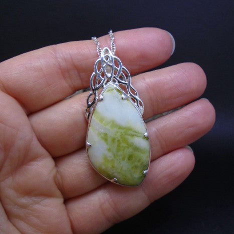 Highland Marble Celtic Waterfall Sterling Silver Pendant